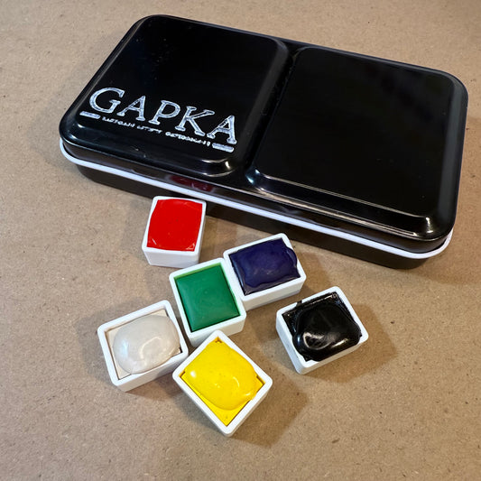 Basic Six Color Watercolor Set + Tin