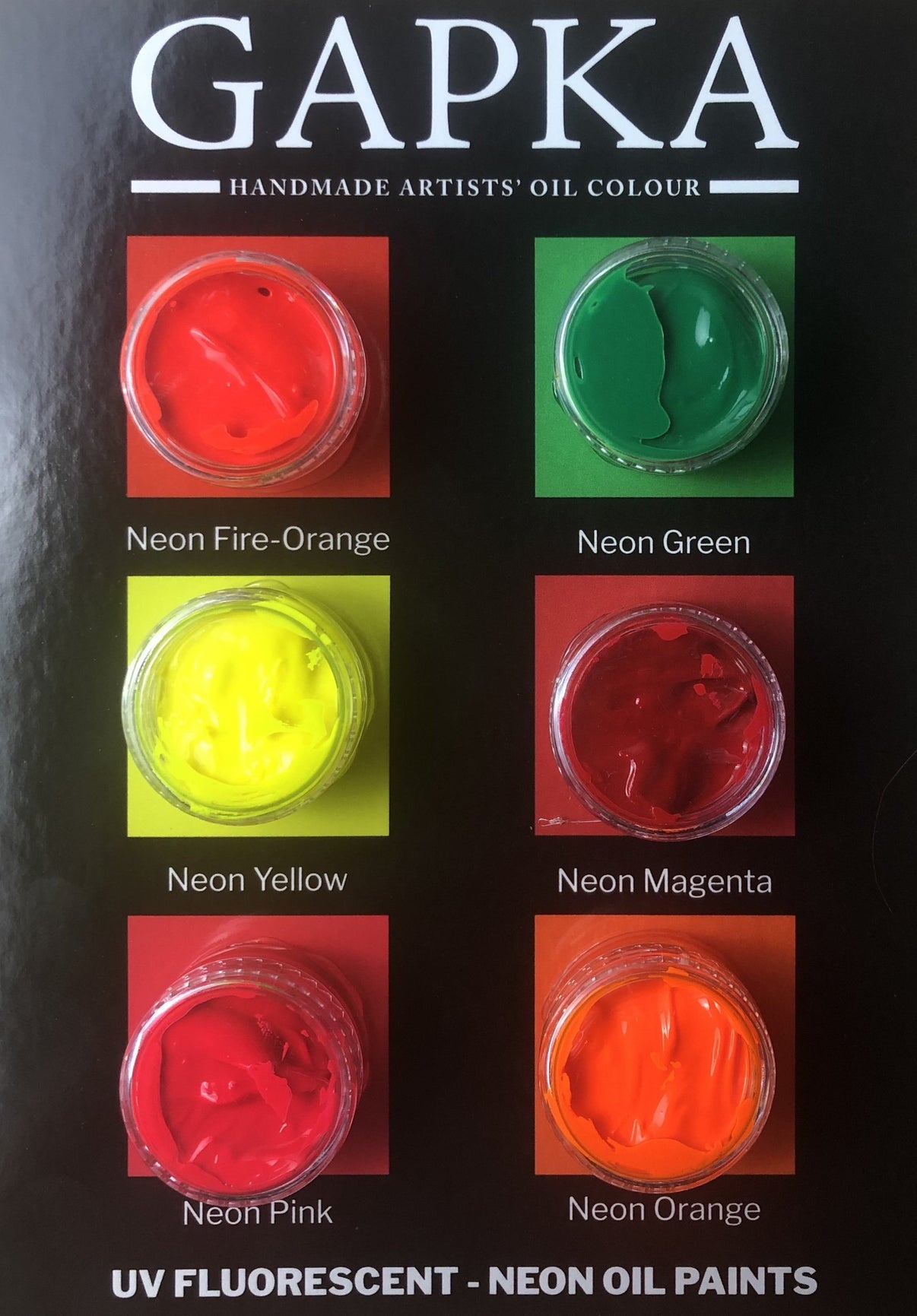 Neon Oil Paint Samples Gapka